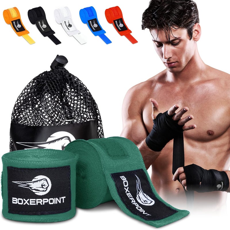 BOXERPOINT 180" Ringside Boxing Wraps for Men & Women - Breathable Hand Wraps for Boxing, Muay Thai, Kickboxing, MMA Gear - Image 1